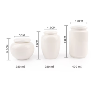 Urne funéraire en céramique pour animaux de compagnie avec couvercle scellé, logo et forme personnalisables, conteneur commémoratif pour cendres d'animaux avec design <span class=keywords><strong>photo</strong></span> - Product Image 4