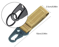 Porte-clés pour sac à dos, ceinture de service, accessoires tactiques, mousqueton EDC en métal avec boucle de sangle Molle