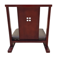 Chaise de sol Zaisu en bois massif de style japonais avec coussin, chaise basse sans pieds de style tatami pour la méditation et la lecture