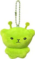 Porte-clés en peluche chat extraterrestre mignon, mini-breloque kawaii pour sac à dos, charmant accessoire de sac à main de dessin animé