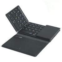 Keyboard Lipat Nirkabel BT B055 dengan Touchpad, Keyboard Saku Lipat untuk Laptop, Ponsel, Tablet, Keyboard Nirkabel Isi Ulang