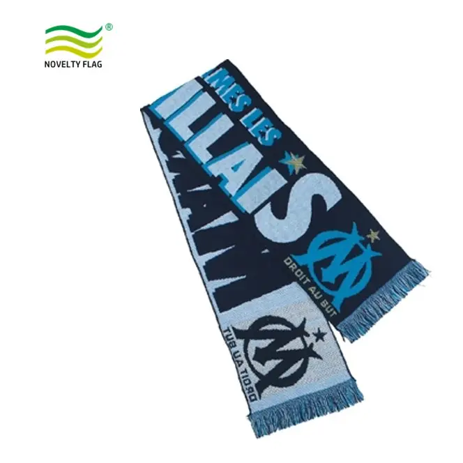 Sciarpa personalizzata regalo 100% acrilico lavorato a maglia Jacquard Fan sciarpa bandiera nazionale Bandana per la squadra di calcio di calcio