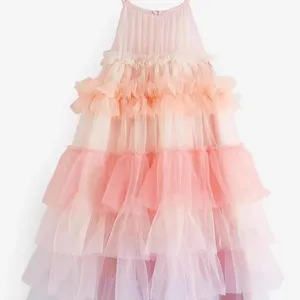 Instagram ยี่ห้อเด็กฤดูร้อน Tulle Ball Gowns วันเกิดชุดราตรีเต้นรําสวมใส่เสื้อผ้าเด็ก Frock ออกแบบสาวชุด