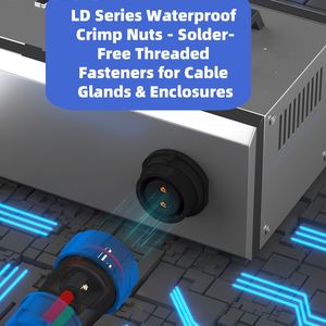 ขั้วต่อสายไฟแบบไม่ต้องบัดกรี LD12/16/20/28 มาตรฐาน IP68 สำหรับการบิน 2/3/4/5/6/7/9 ขา - แบบยึดด้วยน็อต สำหรับโซลาร์/ทางทะเล/ยานยนต์/LED - Product Image 2