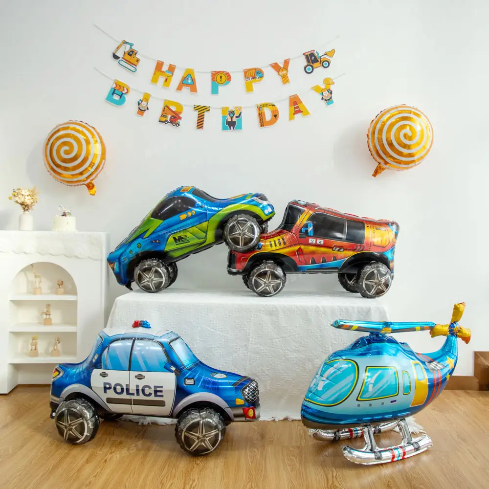 עיצוב חדש לילד מתנות צעצועים מתנפחים מסיבת דקור גלובוס קישוט מסיבות ג'יפ ספורט רכב 3D מיילר בלוני נייר כסף