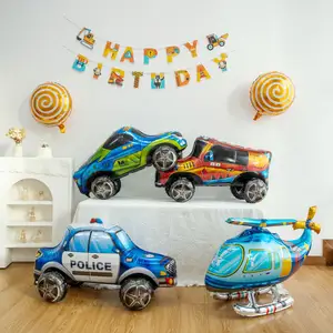 Balões infláveis para presente de meninos, globos para decoração de festas, carros esportivos Jeep, balões 3D Mylar, novo design