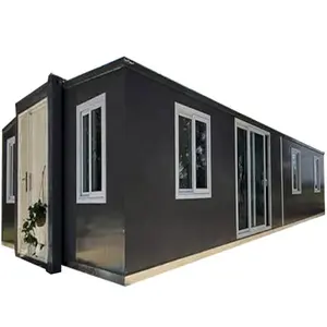 Einfach gebaute leichte Stahl konstruktion 20ft 40ft Fertighaus Luxus multifunktion ale 2 Schlafzimmer faltbare Versand container Haus