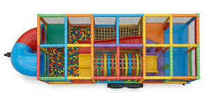 Remorque de terrain de jeu mobile de 8 m avec piscine à balles et toboggans, structure de jeu souple pour enfants, équipement de parc d'attractions portable à <span class=keywords><strong>vendre</strong></span> - Product Image 3