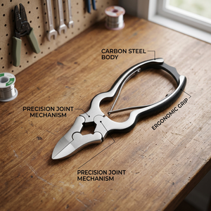 Coupe-ongles en acier au carbone à ressort, poignée ergonomique, joint de précision, pour manucure quotidienne et usage en salon - Product Image 4