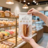 Vente en gros Logo personnalisé Eco Friendly Bakery Toas Pain Sac d'emballage alimentaire avec fenêtre