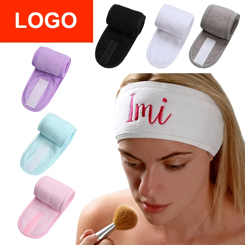 Bando Spa Makeup Logo Kustom dengan Bando Kecantikan Pita Ajaib Perempuan