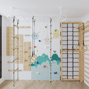 Chine Usine Intérieur Enfants Escalade Mur Salle de Sport Cube avec Monkey Bar Salle de Jeux Sensorielle pour Fun Play Amusement <span class=keywords><strong>Park</strong></span> - Product Image 4