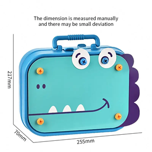Beliebte Kinder DIY Dinosaurier 3D Schraube Puzzle Box Kinder pädagogische Spielzeug Demontage Toolbox