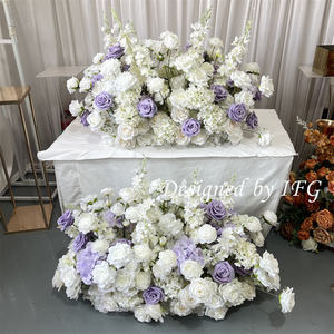 IFG مصنوع يدويًا وقطعة من عداء زهور أرجواني لزينة الممر في الزخرفة - Product Image 3