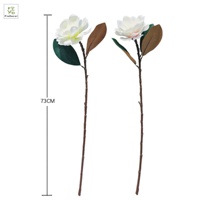 Fleurs artificielles de magnolia Yulan en latex de haute qualité, effet toucher réel, grandes fleurs blanches pour la décoration de mariages, de maisons et de fêtes.