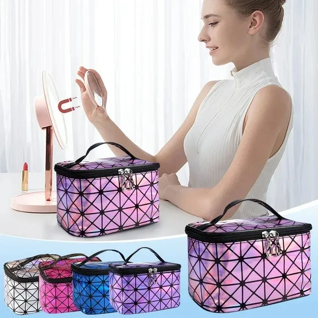 Portable Makeup Bag with Large Storage Capacity Exquisite and High end Travel Storage Box Wash Bag for women or girls