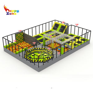 100-200sqm interesante Parque de trampolín de diseño con borrar pequeño ninja curso y paredes de escalada - Product Image 6