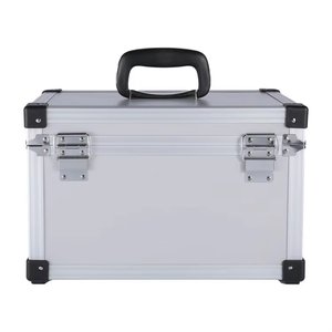 Estuche de <span class=keywords><strong>herramientas</strong></span> de aluminio profesional de gran capacidad, <span class=keywords><strong>Maleta</strong></span> de almacenamiento con espuma, estuche vacío de viaje portátil de alta calidad - Product Image 5