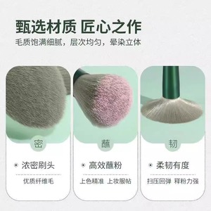 Sijiqing 13-Piece Makeup <b>Brush</b> Set Synthetic Hair Flat <b>Brush</b> Plastic Handles 4cm Bristles for Eye Shadow Blush Foundation - Product Image 3