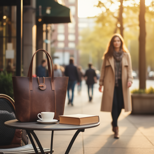 Bolso Tote de Cuero Hecho a Mano Taavi con Cierre de Hebilla Rectangular para Uso Diario de Mujer - Product Image 2
