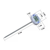 Termometer Digital dapur, 1 buah Digital termometer dapur untuk BBQ elektronik termometer makanan Digital BBQ air susu daging alat dapur suhu