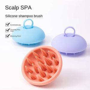 Nouvelle brosse de massage intégrée en silicone souple et durable, portable, pour le soin des cheveux et le nettoyage efficace des articles ménagers. - Product Image 1