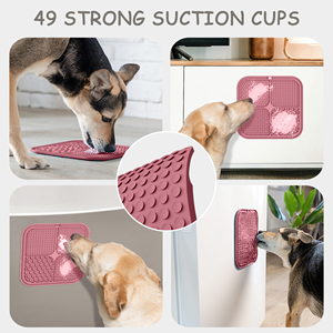 Alfombrilla de silicona personalizada para lamer para perros, plato de alimentación para mascotas con ventosas para entrenamiento, plato de comida lenta para mascotas - Product Image 4