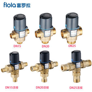 Robinet mélangeur thermostatique transfrontalier tout en cuivre, chauffe-eau CVC, contrôle de la température à trois voies, vanne de contrôle au sol - Product Image 5