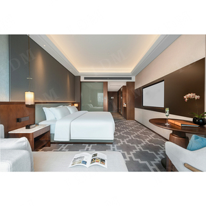 आधुनिक ठोस लकड़ी होटल बेडरूम फर्नीचर अपार्टमेंट और विला के लिए अनुकूलित आकार के वाणिज्यिक उपयोग 3-5 स्टार होटल - Product Image 4