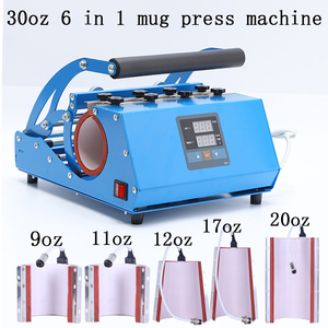 Máquina de Prensa de Calor Semiautomática de Cama Plana 6 en 1 para Tazas y Vasos de 30 Oz, Operación Manual, Nueva, 1 Año de Garantía, 110V/220V - Product Image 3