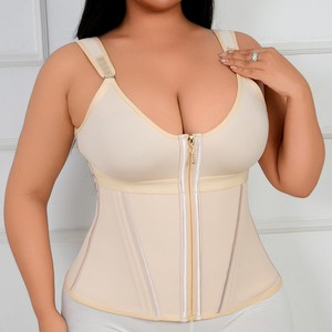 Corsetto Modellante in Rete di Nylon con 17 Stecche in Acciaio per Donna, Gilet Stile Reggiseno <span class=keywords><strong>Push</strong></span>-<span class=keywords><strong>Up</strong></span> con Controllo Pancia - Product Image 2