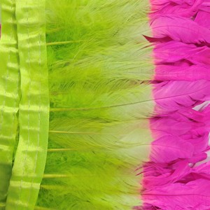 Lông Cắt Tỉa 15-20Cm Hai Tone Rooster Lông Trim Ren Gà Lông Trim <span class=keywords><strong>Fringe</strong></span> Cho Lễ Hội Trang Phục Samba Khiêu Vũ - Product Image 2