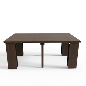 Mesa de comedor telescópica extensible Defujiabao, mesas de Consola de madera con diseño de ahorro de espacio para sala de estar de apartamento pequeño - Product Image 4