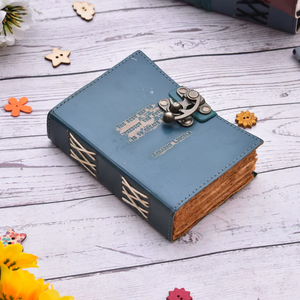 Cuaderno de Cuero con Textura de Cocodrilo de Primera Calidad, Diario del Legado de la Sabiduría, Cuaderno Hecho a Mano con Papel con Borde Decorativo - Product Image 3