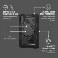 Funda Resistente para Tablet Infantil B2B con Protección de 360 Grados ° Soporte Giratorio Anticaídas al por Mayor para Aula Escolar para Redmi Pad 2 de 11 Pulgadas