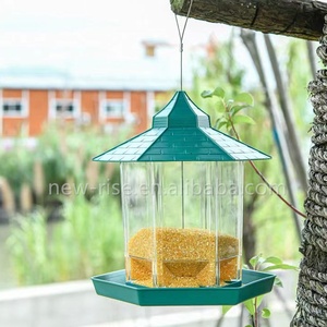 Mangeoires à oiseaux suspendues avec toit en forme d'hexagone pour oiseaux sauvages tous temps à l'extérieur mangeoire à oiseaux suspendue - Product Image 3