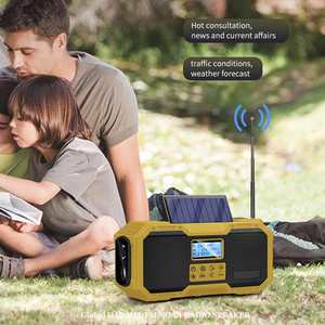 588 funciona con pilas 4000mAh portátil DAB AM FM Radio emergencia SOS antena linterna Multimedia inalámbrico BT música altavoz Radio - Product Image 5