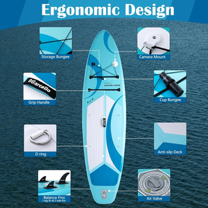 <span class=keywords><strong>Tabla</strong></span> de SUP Inflable PoeticExist de 3.3m X 0.89m, Modelo Ocean Light, <span class=keywords><strong>11</strong></span>'x35\", Ultra Ancha, con Tecnología Drop Stitch |   Capacidad de 420 lb, 18 lb - Product Image 3