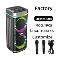 Sistema de Karaoke Profesional Inalámbrico ABS-8210 con Doble Micrófono, Bajos Potentes, Logotipo Personalizado de Fábrica, Entrega en 7 Días, Nombre BT Personalizado