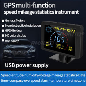 Velocímetro GPS Multifunción para Automóvil DC5-24V, Pantalla de Visualización Frontal HUD, Brújula, Altitud, Temperatura, Humedad - Product Image 2