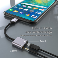 2 in 1 Type C zu 3.5mm Analog Transfer Earphone Headphone Audio Jack Adapter