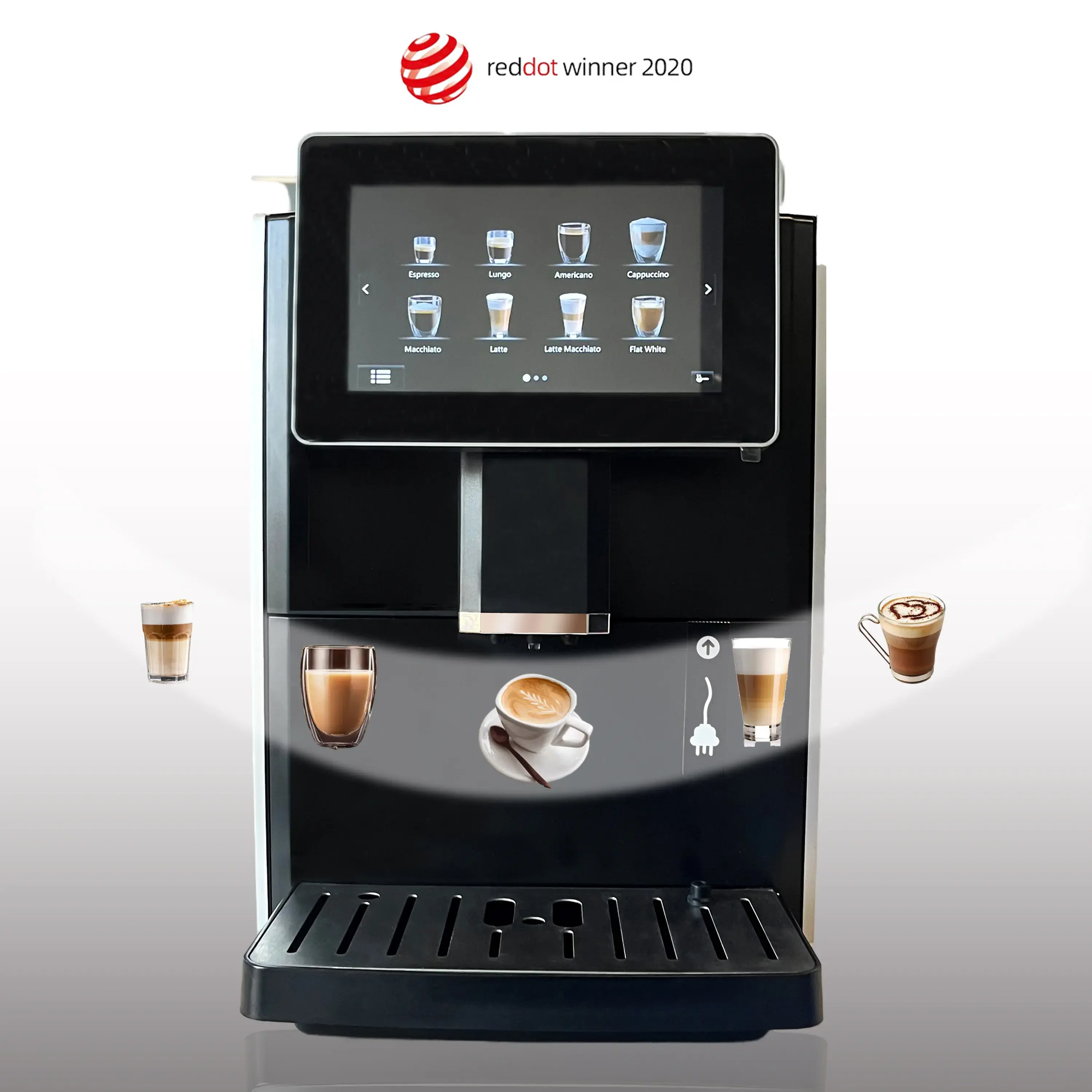 Máquina comercial de café expresso com controle de tela sensível ao toque, máquina automática inteligente para café expresso