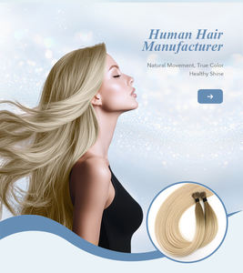 Extensions de cheveux humains russes blondes lisses à double trame, à cuticules intactes, épaisses et douces, avec pointes Nano Ring Micro-link – Prix usine - Product Image 5