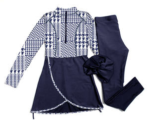 Custom Design Bedrukt Private Label Moslim Vrouwen Dames Volledige Cover Badpakken Badkleding Strandkleding Zwembadpak - Product Image 5