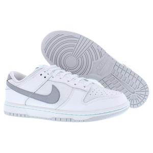 Nike Dunk Low Retro Se Leather Chaussures pour hommes Summit White Metallic Silver Skateboarding - Product Image 4
