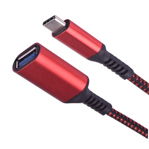 De aleación de aluminio trenzado <span class=keywords><strong>Usb</strong></span> <span class=keywords><strong>tipo</strong></span> C <span class=keywords><strong>OTG</strong></span> a <span class=keywords><strong>Usb</strong></span> 3,0 Cable adaptador hembra para teléfono móvil - Product Image 4