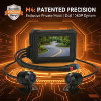 Caméra de tableau de bord pour moto brevetée, double caméra 2K+1080P FHD, DVR pour moto, étanche IP67, caméra avant et arrière avec prise de vue instantanée à une touche, WiFi à distance