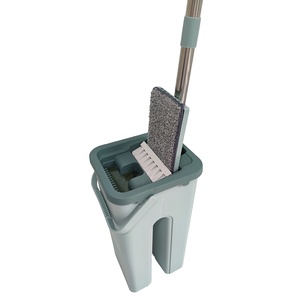 Mopa Plana de Microfibra Reemplazable de Manos Libres para Limpiar Pisos, Mopa Mágica Giratoria 360 con Cubo, OFERTA - Product Image 1