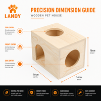 Maison pour animaux de compagnie en bois de luxe multi-styles pour écureuil, hamster, habitat en bois naturel de qualité supérieure pour petits animaux, décoration professionnelle