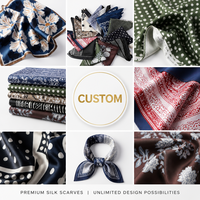 Foulard carré en soie et polyester satiné, motif floral botanique Paisley, style célébrité usé, pour cheveux, cou, tête, châle, bandana tendance
